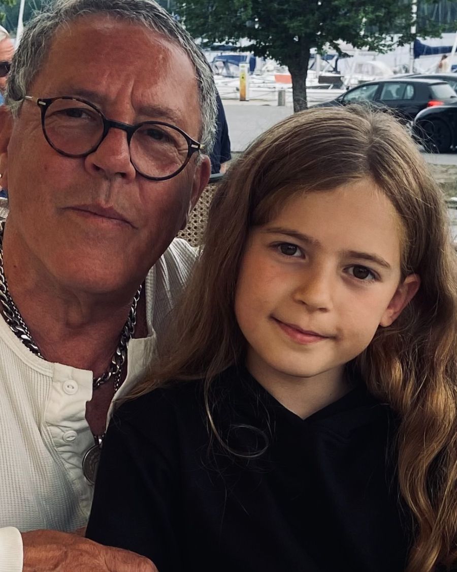 Georgios Grammenos Dukakis tillsammans med sin dotter